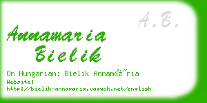 annamaria bielik business card